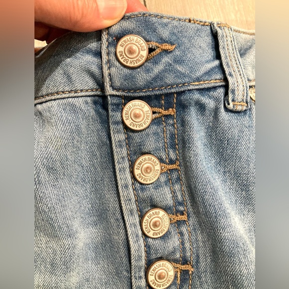 Rewash High Rise Vintage Reunion Crop Frayed Hem Jeans 9/29 - Picture 6 of 13